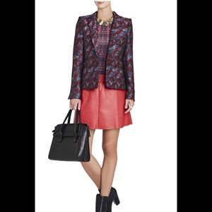 NWT BCBGMaxAzria vegan leather red mini skirt